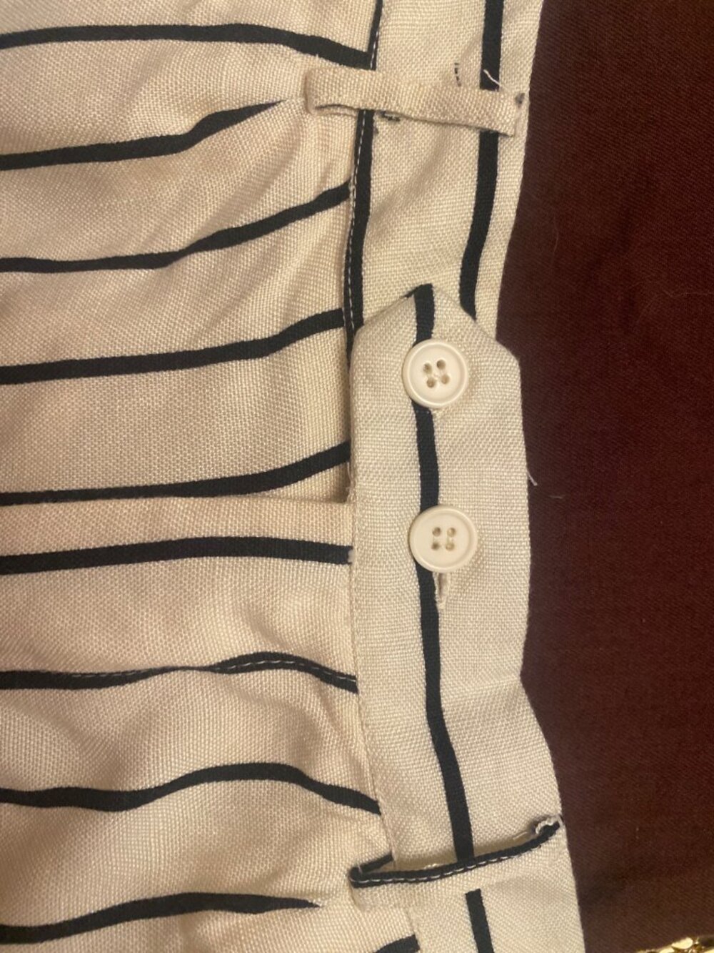 Like An Angel White Black Striped Pants NWT Large - Picture 4 of 7